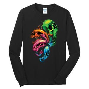 Distorted Skulls Tall Long Sleeve T-Shirt