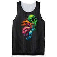 Distorted Skulls Mesh Reversible Basketball Jersey Tank