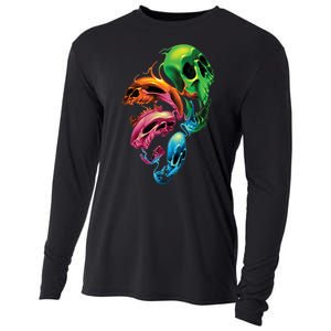 Distorted Skulls Cooling Performance Long Sleeve Crew