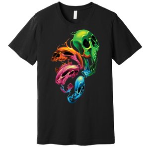 Distorted Skulls Premium T-Shirt