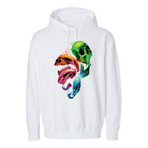 Distorted Skulls Garment-Dyed Fleece Hoodie