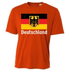 Distress German Deutschland Flag  Cooling Performance Crew T-Shirt