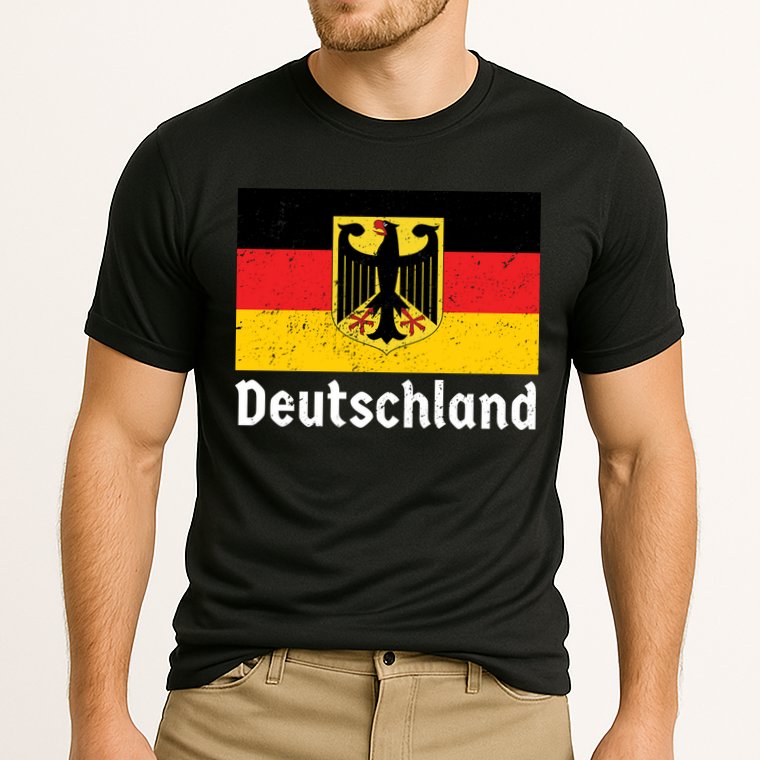 Distress German Deutschland Flag  Cooling Performance Crew T-Shirt