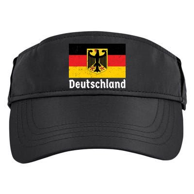 Distress German Deutschland Flag  Adult Drive Performance Visor