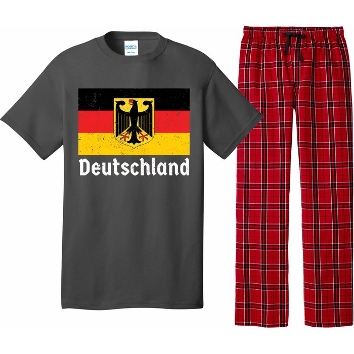 Distress German Deutschland Flag  Pajama Set