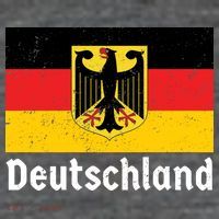 Distress German Deutschland Flag  Baby Bodysuit