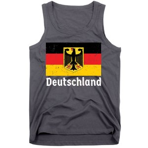 Distress German Deutschland Flag  Tank Top