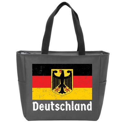 Distress German Deutschland Flag  Zip Tote Bag