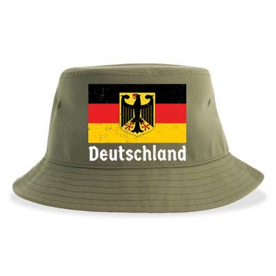 Distress German Deutschland Flag  Sustainable Bucket Hat