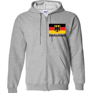 Distress German Deutschland Flag  Full Zip Hoodie