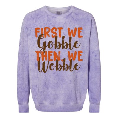 Distress Thanksgiving Wobble Colorblast Crewneck Sweatshirt