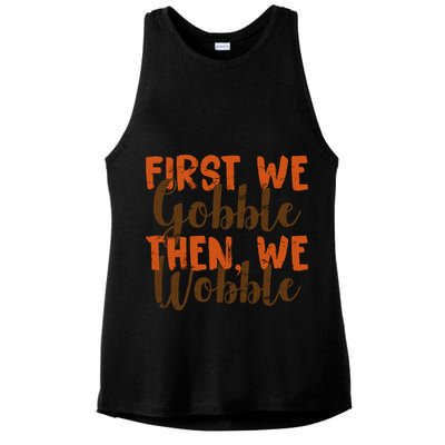 Distress Thanksgiving Wobble Ladies PosiCharge Tri-Blend Wicking Tank