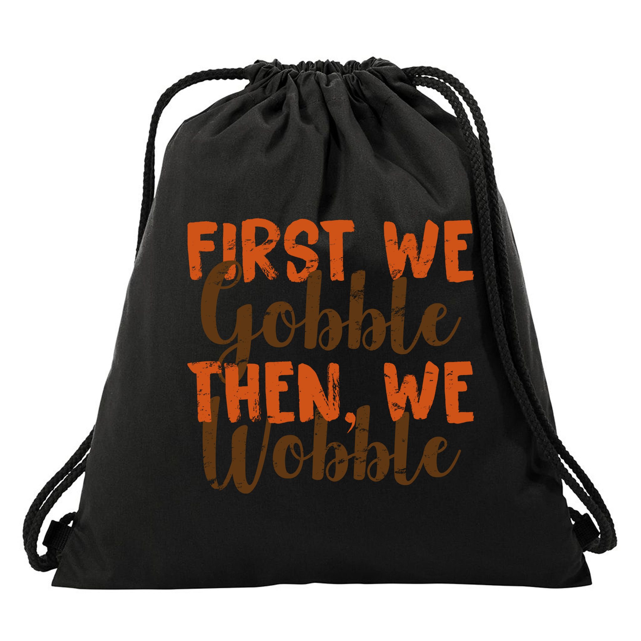 Distress Thanksgiving Wobble Drawstring Bag