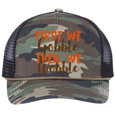 Distress Thanksgiving Wobble Retro Rope Trucker Hat Cap