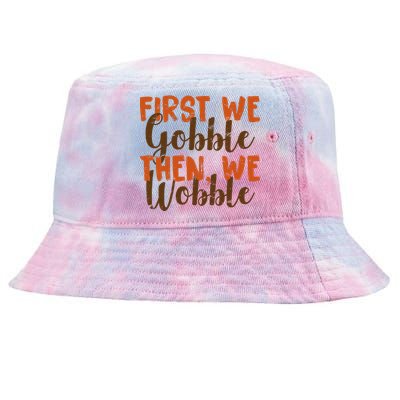 Distress Thanksgiving Wobble Tie-Dyed Bucket Hat