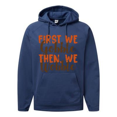 Distress Thanksgiving Wobble Performance Fleece Hoodie