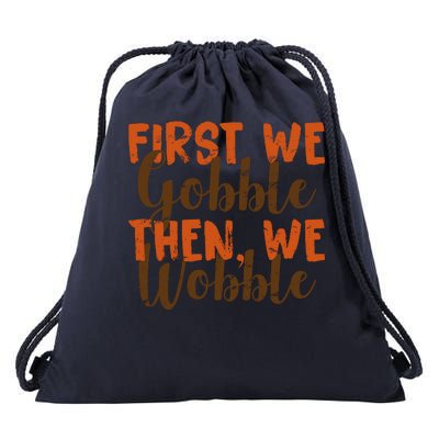 Distress Thanksgiving Wobble Drawstring Bag