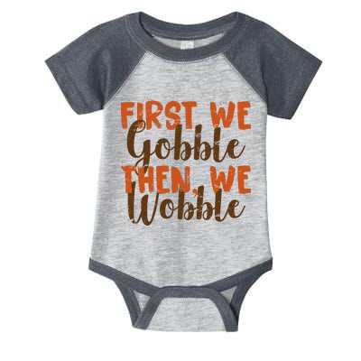 Distress Thanksgiving Wobble Infant Baby Jersey Bodysuit