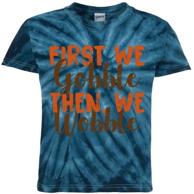 Distress Thanksgiving Wobble Kids Tie-Dye T-Shirt