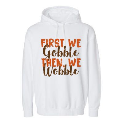 Distress Thanksgiving Wobble Garment-Dyed Fleece Hoodie