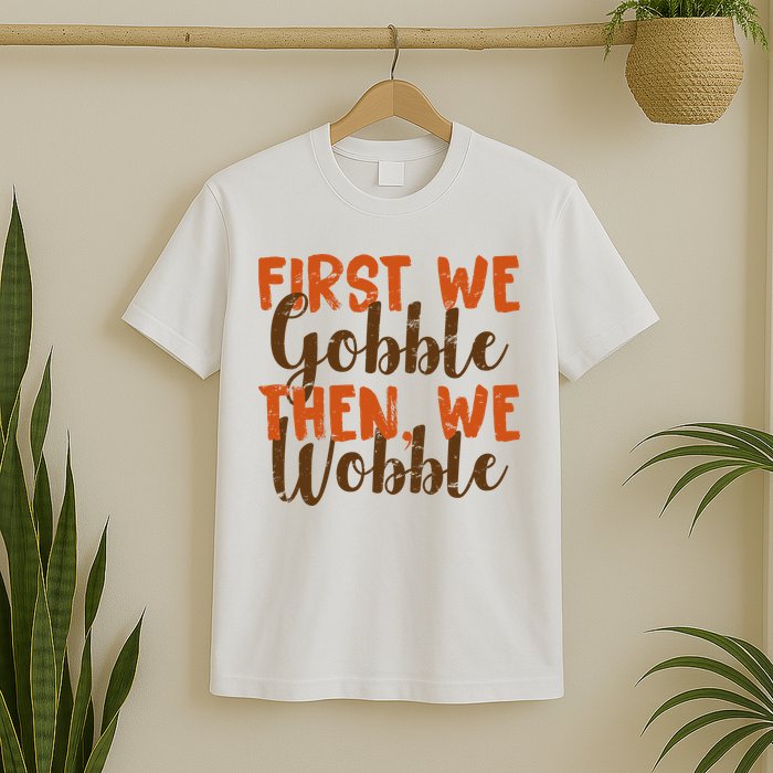 Distress Thanksgiving Wobble T-Shirt