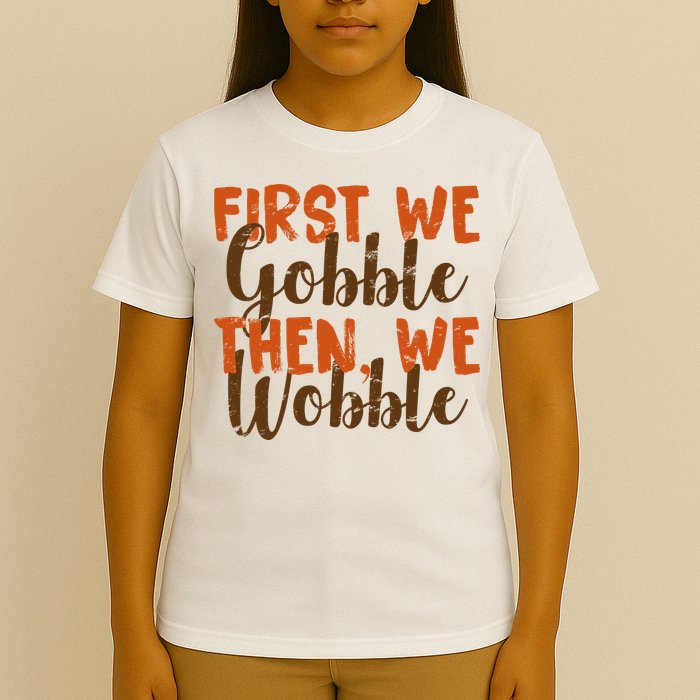 Distress Thanksgiving Wobble T-Shirt