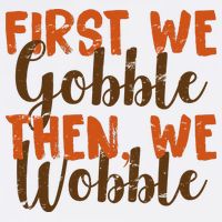 Distress Thanksgiving Wobble T-Shirt