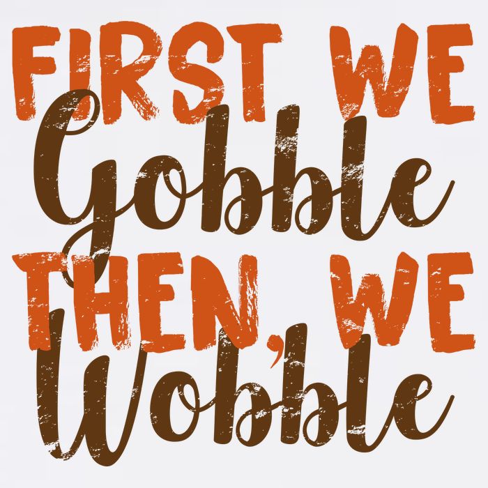 Distress Thanksgiving Wobble T-Shirt