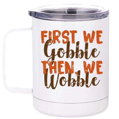 Distress Thanksgiving Wobble 12 oz Stainless Steel Tumbler Cup