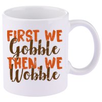 Distress Thanksgiving Wobble 11oz C Handle Ceramic Mug
