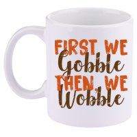 Distress Thanksgiving Wobble 11oz C Handle Ceramic Mug