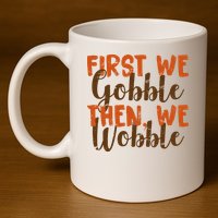 Distress Thanksgiving Wobble 11oz C Handle Ceramic Mug