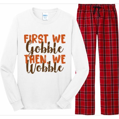 Distress Thanksgiving Wobble Long Sleeve Pajama Set