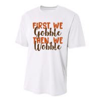 Distress Thanksgiving Wobble Youth Performance Sprint T-Shirt