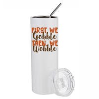 Distress Thanksgiving Wobble Stainless Steel Tumbler