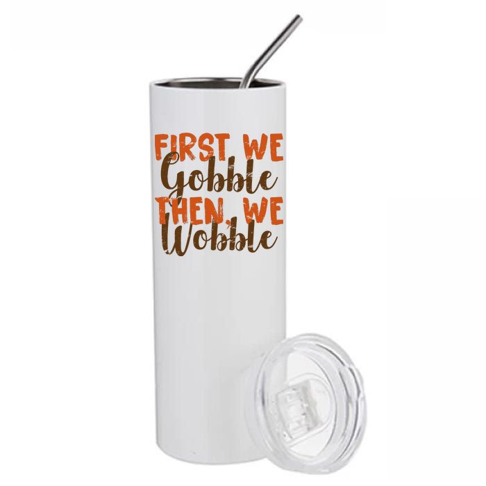 Distress Thanksgiving Wobble Stainless Steel Tumbler