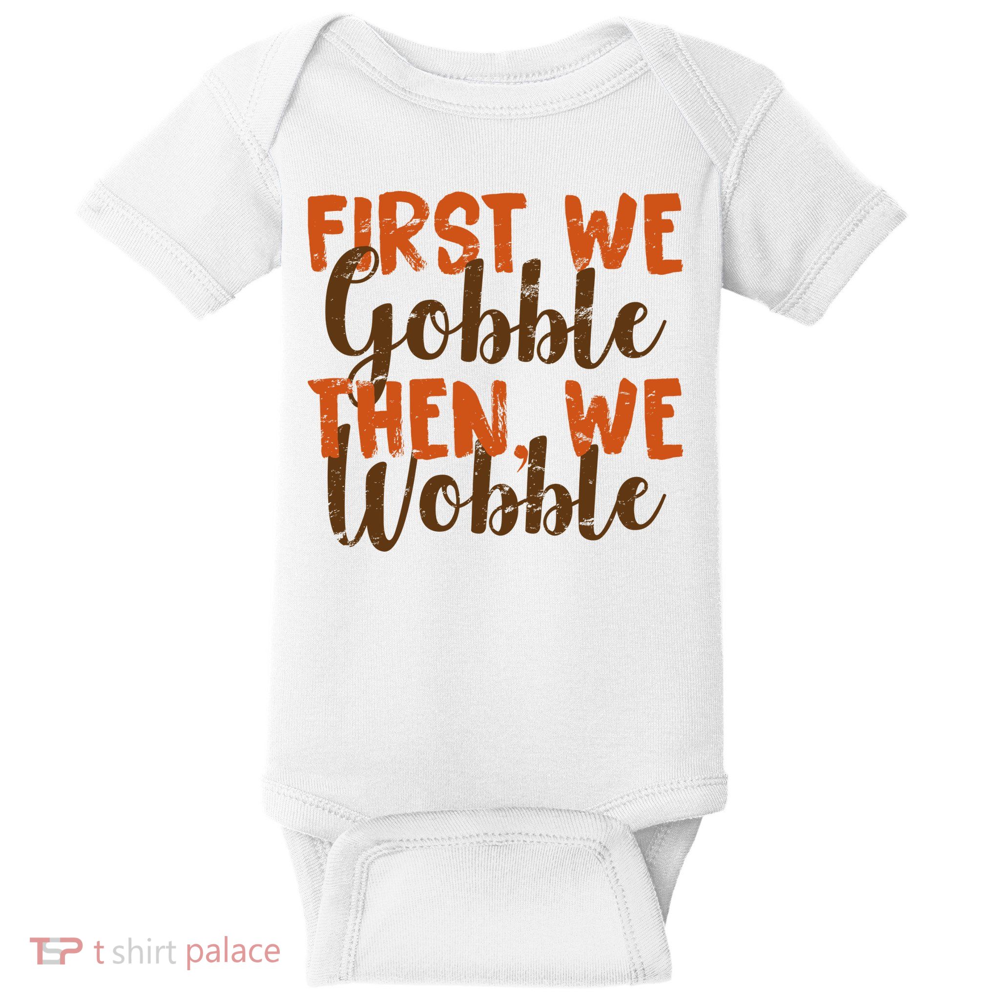 Distress Thanksgiving Wobble Baby Bodysuit