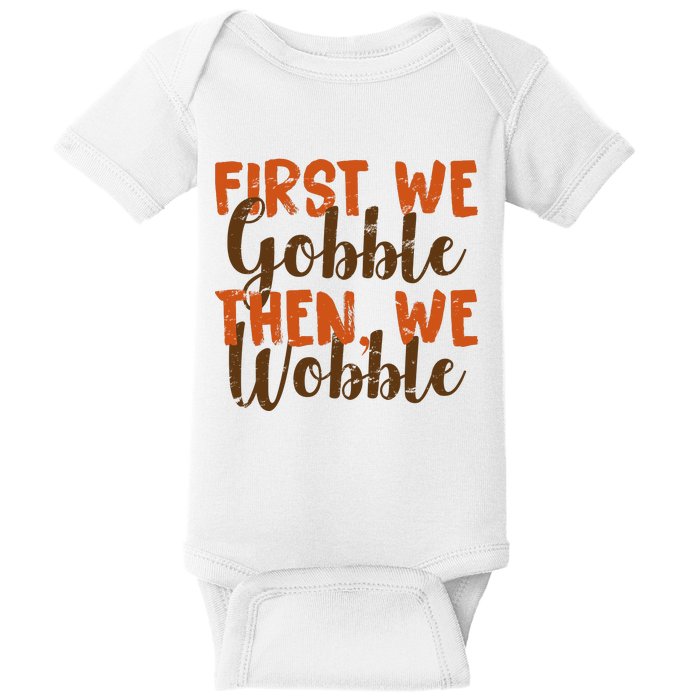 Distress Thanksgiving Wobble Baby Bodysuit