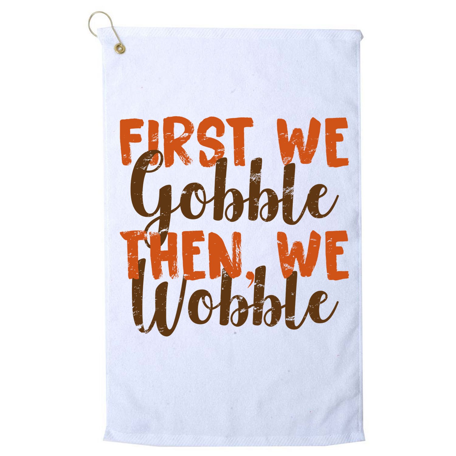 Distress Thanksgiving Wobble Golf Towel
