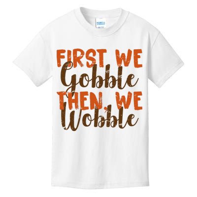 Distress Thanksgiving Wobble Kids T-Shirt