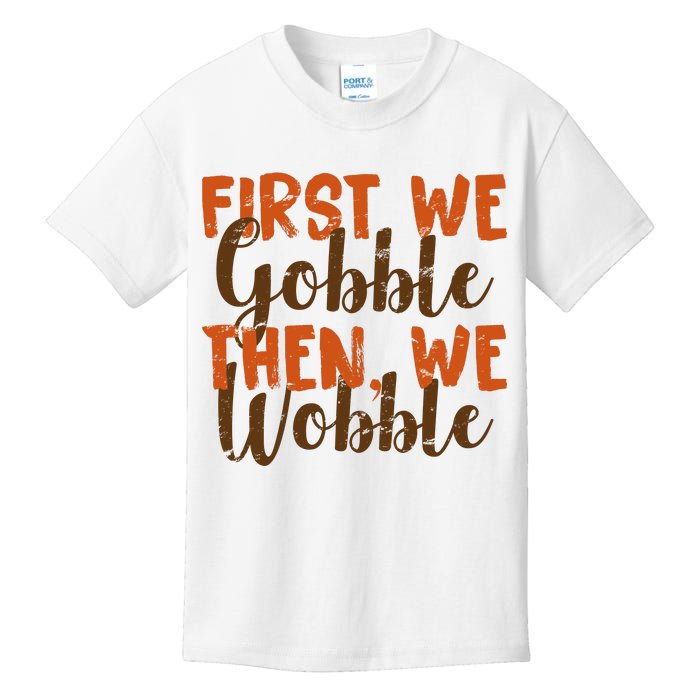 Distress Thanksgiving Wobble Kids T-Shirt