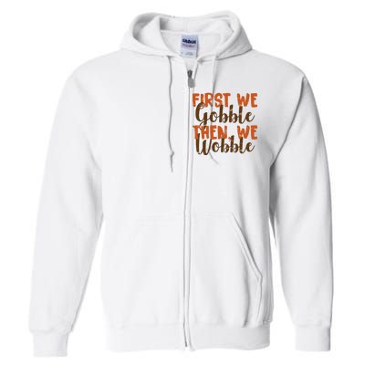 Distress Thanksgiving Wobble Full Zip Hoodie