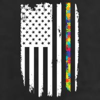 Distress Thin Puzzle Line Autism Awareness Tribute Flag 15oz Campfire Ceramic Mug
