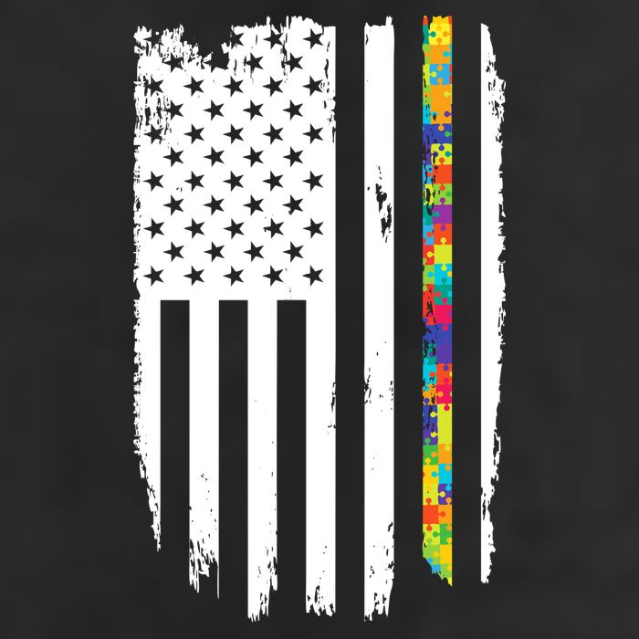 Distress Thin Puzzle Line Autism Awareness Tribute Flag 15oz Campfire Ceramic Mug
