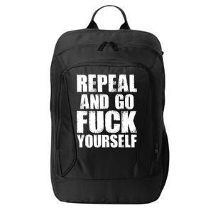 Distressed - Repeal And Go F Yourself Bold Text City Backpack