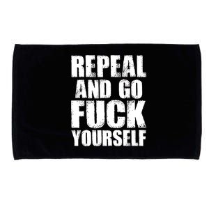 Distressed - Repeal And Go F Yourself Bold Text Microfiber Hand Towel