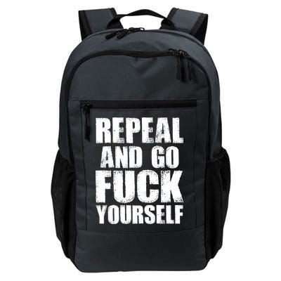 Distressed - Repeal And Go F Yourself Bold Text Daily Commute Backpack