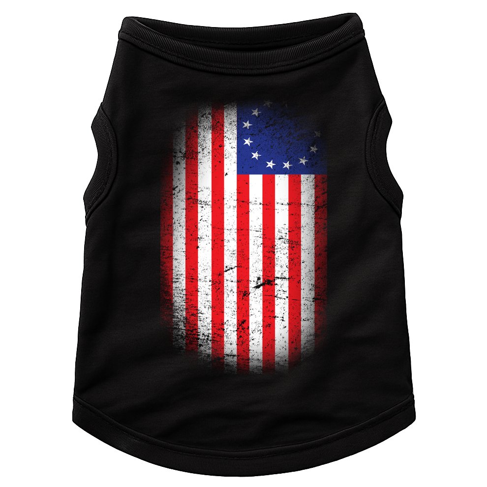 Distressed 13 Colonies Betsy Ross First American Flag Doggie Tank