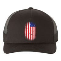 Distressed 13 Colonies Betsy Ross First American Flag Yupoong Adult 5-Panel Trucker Hat