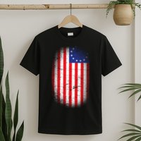 Distressed 13 Colonies Betsy Ross First American Flag T-Shirt